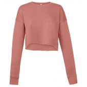Bella Ladies Cropped Sweatshirt - Mauve Size XL