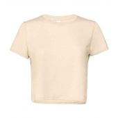 Bella Ladies Flowy Cropped T-Shirt - Heather Dust Size XL