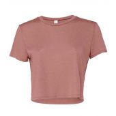 Bella Ladies Flowy Cropped T-Shirt - Mauve Size XL