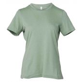 Bella Ladies Relaxed CVC T-Shirt - Heather Sage Green Size S