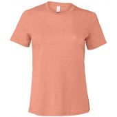 Bella Ladies Relaxed CVC T-Shirt - Heather Sunset Size S