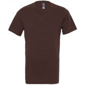 Canvas Unisex Jersey V Neck T-Shirt - Brown Size XXL