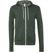 Canvas Unisex Full Zip Hoodie - Heather Forest Size XS