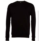 Canvas Unisex Sponge Fleece Drop Shoulder Sweatshirt - Black Size XXL