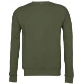 Canvas Unisex Sponge Fleece Drop Shoulder Sweatshirt - Military Green Size XXL