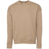 Canvas Unisex Sponge Fleece Drop Shoulder Sweatshirt - Tan Size XS