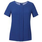 Brook Taverner Ladies Verona Short Sleeve Shirt - Royal Blue Size 20