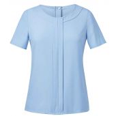 Brook Taverner Ladies Verona Short Sleeve Shirt - Sky Blue Size 20