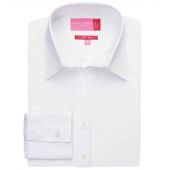 Brook Taverner Ladies Palena Long Sleeve Poplin Shirt - White Size 20