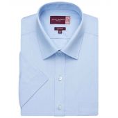 Brook Taverner Rosello Short Sleeve Poplin Shirt - Blue Size 19