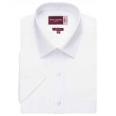 Brook Taverner Rosello Short Sleeve Poplin Shirt - White Size 19