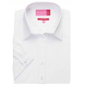 Brook Taverner Ladies Paduli Short Sleeve Poplin Shirt - White Size 20