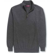 Brook Taverner Dallas Zip Neck Sweater - Charcoal Size XXL