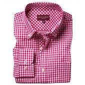 Brook Taverner Montana Gingham Long Sleeve Shirt - Red Size 18