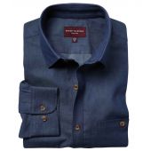 Brook Taverner Jasper Long Sleeve Chambray Shirt - Denim Size 18