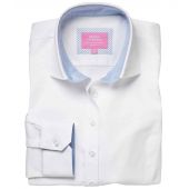 Brook Taverner Ladies Mirabel Long Sleeve Stretch Oxford Shirt - White Size 20