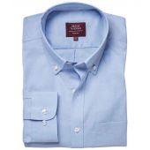 Brook Taverner Whistler Long Sleeve Oxford Shirt - Sky Blue Size 20