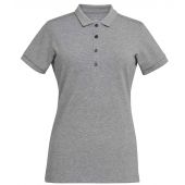 Brook Taverner Ladies Arlington Premium Cotton Polo Shirt - Grey Marl Size XL