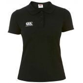 Canterbury Ladies Waimak Piqué Polo Shirt - Black Size 18