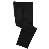 Dennys Unisex Elasticated Chef's Trousers - Black Size 3XL