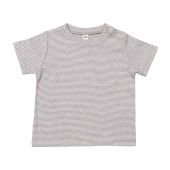 BabyBugz Baby Striped T-Shirt - White/Heather Marl Size 12-18