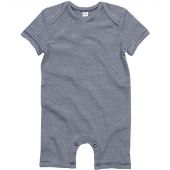 BabyBugz Baby Short Sleeve Striped Bodysuit - White/Nautical Navy Size 3-6