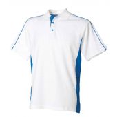 Finden and Hales Sports Cotton Piqué Polo Shirt - White/Royal Blue Size 3XL