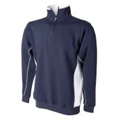 Finden and Hales Zip Neck Sweatshirt - Navy/White Size XL
