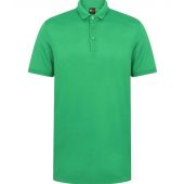 Finden and Hales Unisex Contrast Panel Piqué Polo Shirt - Kelly Green/White Size XL