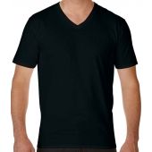 Gildan Premium Cotton® V Neck T-Shirt - Black Size S