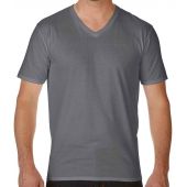 Gildan Premium Cotton® V Neck T-Shirt - Charcoal Size XL