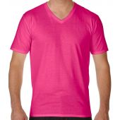 Gildan Premium Cotton® V Neck T-Shirt - Heliconia Size XXL