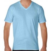 Gildan Premium Cotton® V Neck T-Shirt - Light Blue Size XXL