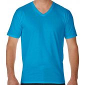 Gildan Premium Cotton® V Neck T-Shirt - Sapphire Blue Size L