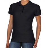 Gildan Ladies Premium Cotton® Double Piqué Polo Shirt - Black Size M