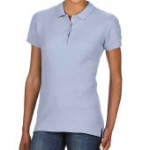 Gildan Ladies Premium Cotton® Double Piqué Polo Shirt - Light Blue Size S