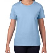 Gildan Ladies Premium Cotton® T-Shirt - Light Blue Size XL