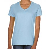 Gildan Ladies Premium Cotton® V Neck T-Shirt - Light Blue Size L