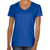 Gildan Ladies Premium Cotton® V Neck T-Shirt - Royal Blue Size S