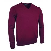 Glenmuir V Neck Lambswool Sweater - Bordeaux Size XXL