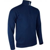 Glenmuir Zip Neck Lambswool Sweater - Navy Size S