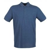Henbury Modern Fit Cotton Piqué Polo Shirt - Heather Navy Size 3XL