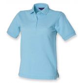 Henbury Ladies Poly/Cotton Piqué Polo Shirt - Sky Blue Size 14