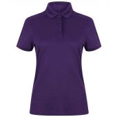 Henbury Ladies Slim Fit Stretch Microfine Piqué Polo Shirt - Bright Purple Size S