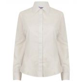 Henbury Ladies Long Sleeve Pinpoint Oxford Shirt - White Size 3XL20