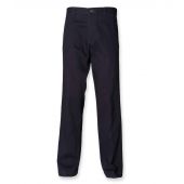 Henbury Flat Fronted Chino Trousers - Navy Size 40/L