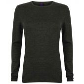 Henbury Ladies Crew Neck Sweater - Grey Marl Size XXL