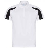 AWDis Cool Contrast Polo Shirt - Arctic White/Jet Black Size S