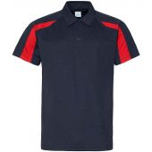 AWDis Cool Contrast Polo Shirt - French Navy/Fire Red Size S