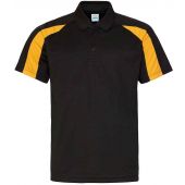 AWDis Cool Contrast Polo Shirt - Jet Black/Gold Size L